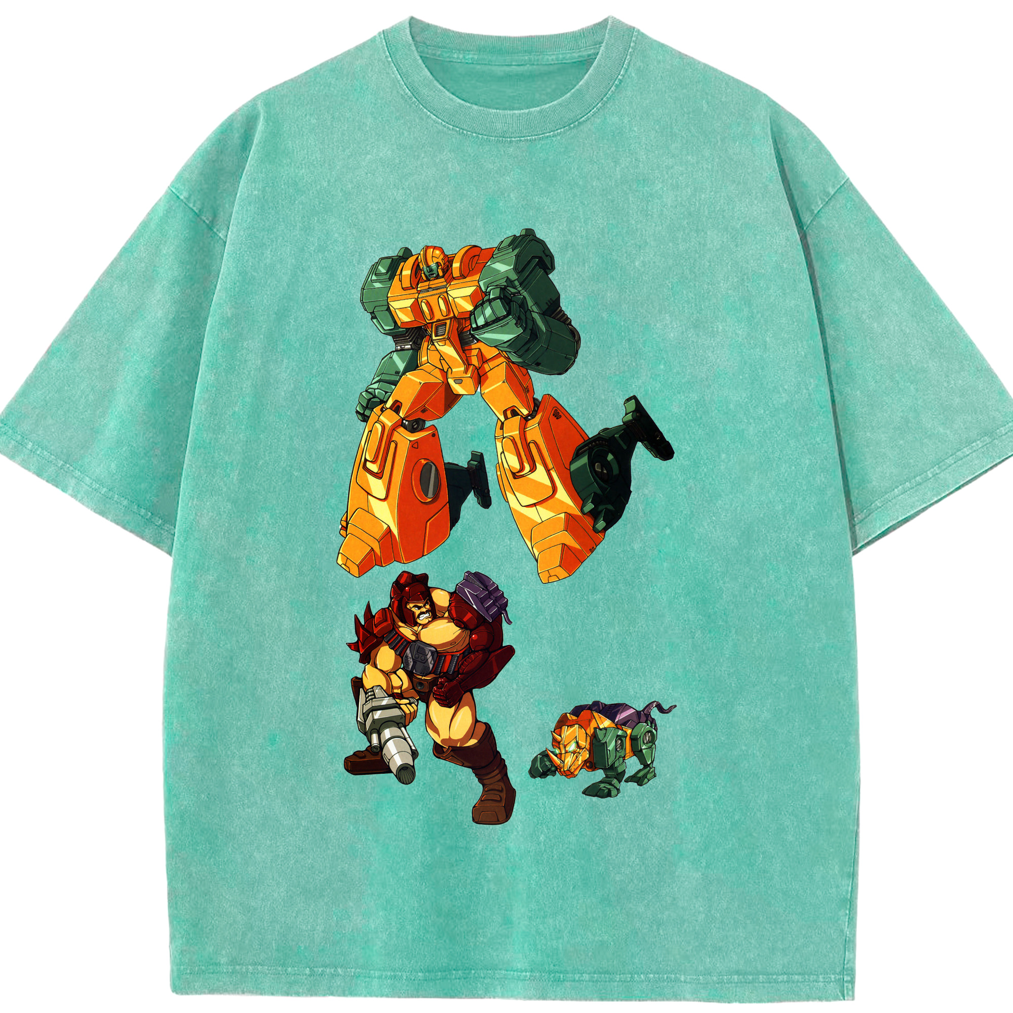 （画像用）  綿100% ヴィンテージ風 半袖Tシャツ（フロントプリント）